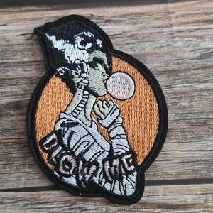Blow Me Bride of Frankenstein Horror Iron on Patch